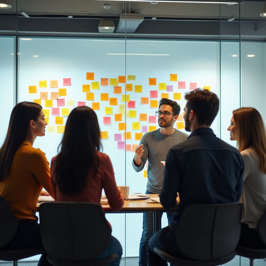 Team bei einem Strategie-Workshop
